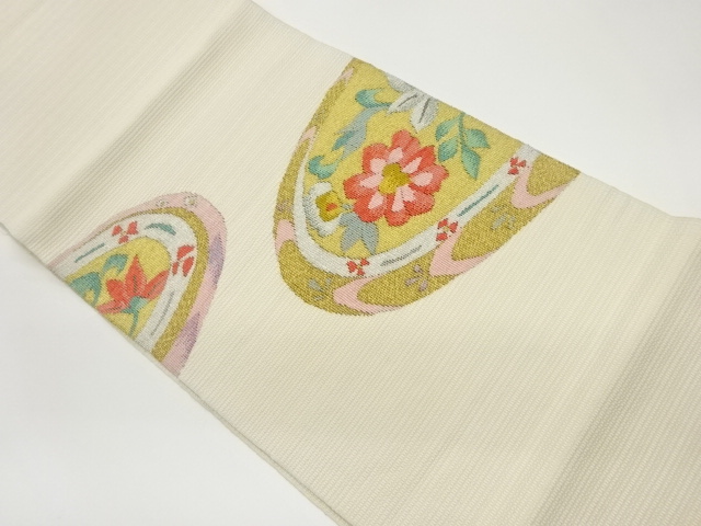 JAPANESE NAGOYA OBI / WOVEN FLOWER